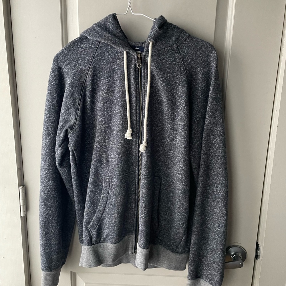 GAP blue heather Zip-Up Men's hoodie